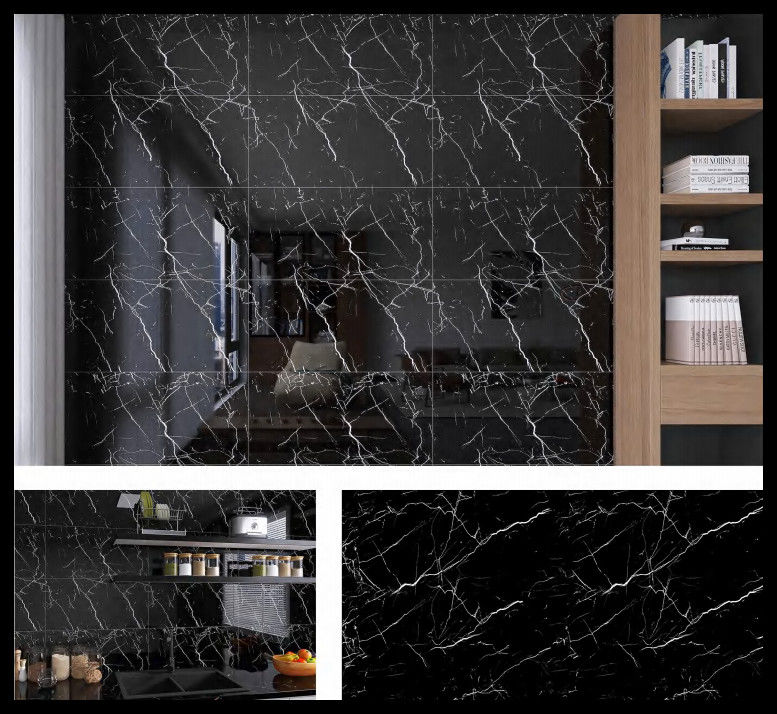 Marmoreiro Negro 40CM * 90CM PET Wall Sticker 200PCS Pacote Inclui Para Interior